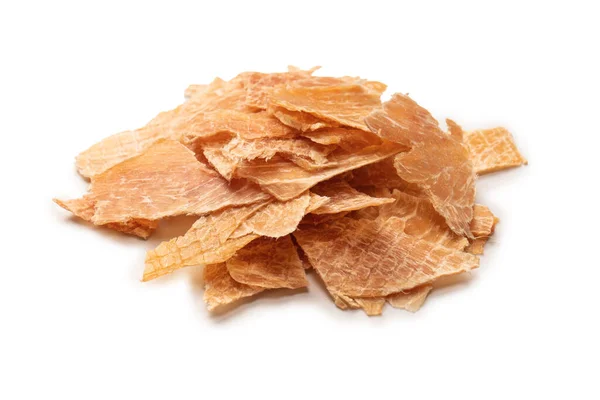 stock image A group of tasty beer snacks. Dehydrated chicken meat slices. 