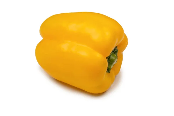Žlutá Paprika Bell Izolované Bílém Pozadí — Stock fotografie
