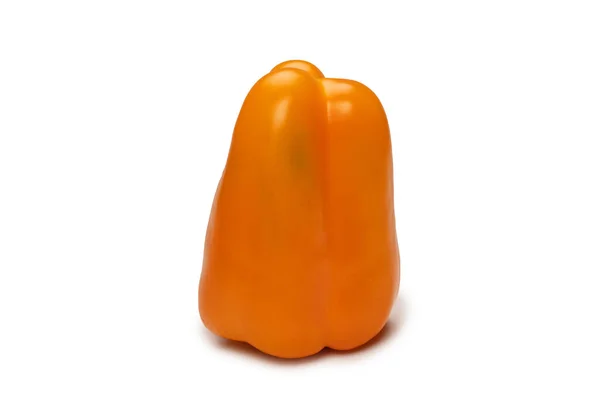 Orange Bell Pepper Isolated White Background Top View Copy Space — ストック写真