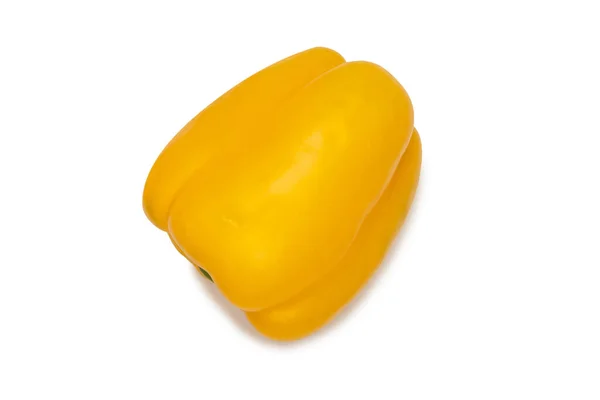 Amarelo Bell Pepper Isolado Fundo Branco — Fotografia de Stock