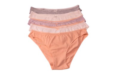 Women cotton panties isolated on a white background. 