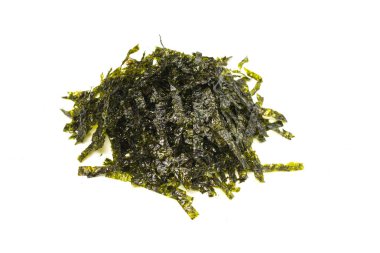 Beyaz arka planda izole edilmiş lezzetli yosun.. 