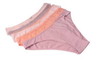 Women cotton panties isolated on a white background. 