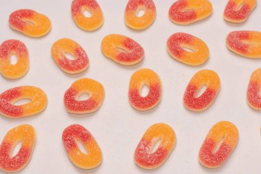 Jelly candys isolated on a white background. 