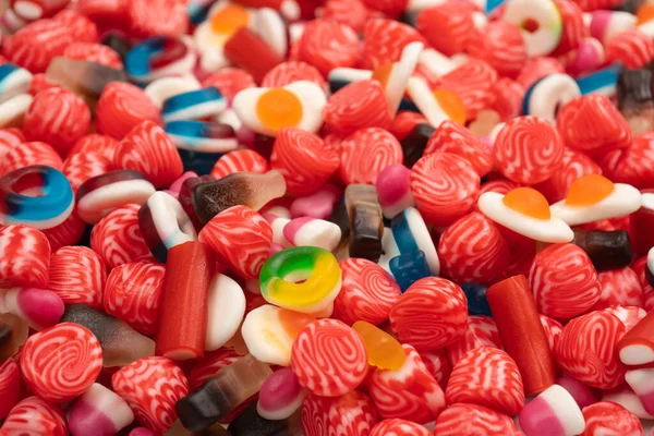 Lekkere Mix Van Gelei Kleurrijke Snoepjes Heerlijke Marmelade — Stockfoto