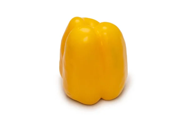 Žlutá Paprika Bell Izolované Bílém Pozadí — Stock fotografie