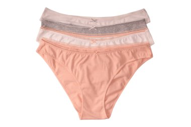 Women cotton panties isolated on a white background. 