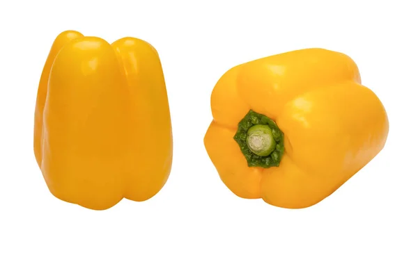 Gelbe Paprika Isoliert Auf Weißem Hintergrund — Stockfoto