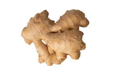 Zencefil Kökü Beyaz Arkaplanda İzole Edildi.