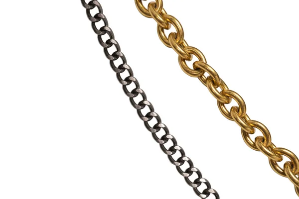 Golden Chain Isolated White Background — Stock Photo, Image
