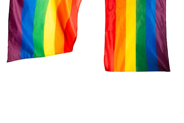 Rainbow Flag Background Top View Lgbt Flag — Stock Photo, Image