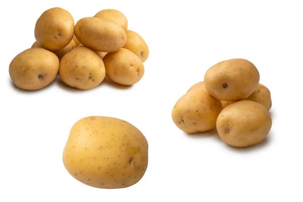 Group Fresh Tasty Potato Isolated White Background —  Fotos de Stock