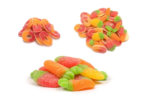 Jelly Candys Isolated White Background — Zdjęcie stockowe