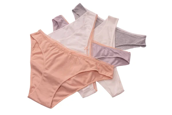 Women Cotton Panties Isolated White Background — Fotografie, imagine de stoc
