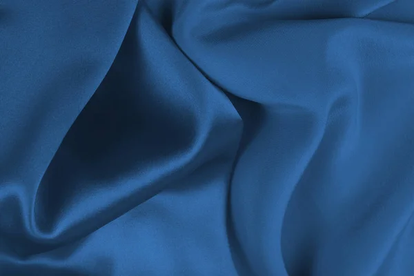 Textura Seda Azul Tela Lujo Satinado Puede Utilizar Como Fondo — Foto de Stock
