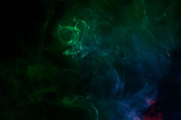 Green Pink Steam Black Background Copy Space — Stock Photo, Image