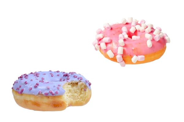 Süße Leckere Donut Isoliert Auf Weiß — Stockfoto