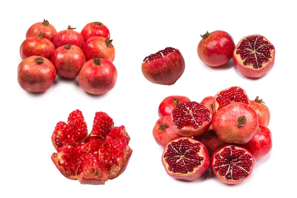 Sweet Juicy Pomegranate Isolated White Background — Stock Photo, Image