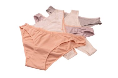 Women cotton panties isolated on a white background. 