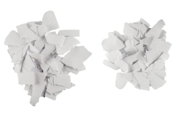 Άδειο Λευκό Χαρτί Κομμάτια Απομονώνονται Χώρος Για Κείμενο Σχεδιασμό — Φωτογραφία Αρχείου