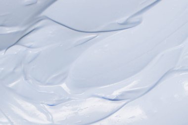 Beyaz krem şanti dokusu. Üst görünüm. 