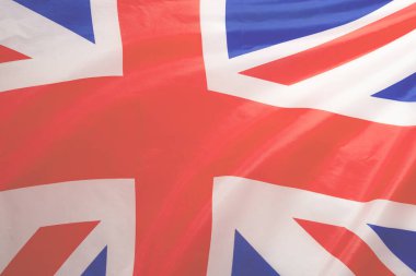 Arka plan olarak İngiltere bayrağı harika. Üst görünüm. 