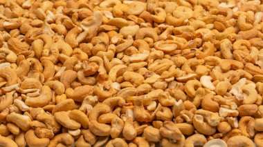 Lezzetli tuzlu fındık karışımı. Bir grup badem, fıstık, ceviz, macadamia, kaju..