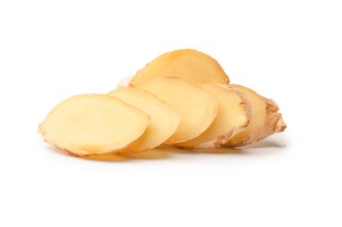 Zencefil Kökü Beyaz Arkaplanda İzole Edildi.