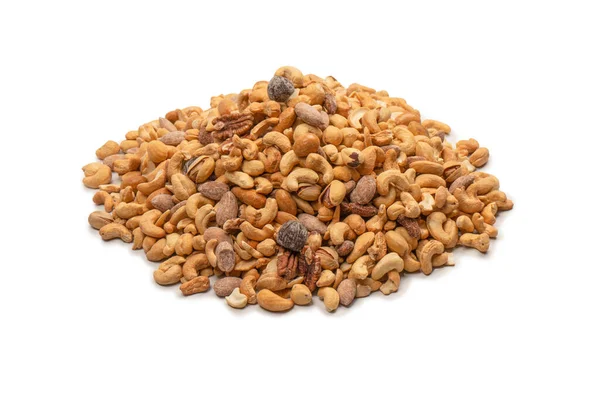 stock image Mix of tasty salty nuts.  A group of almonds, pistachios, walnuts, macadamia, cashews.