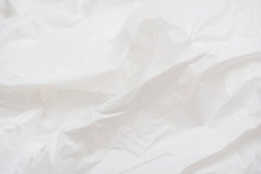 Arkaplan olarak plastik torba. Üst görünüm.