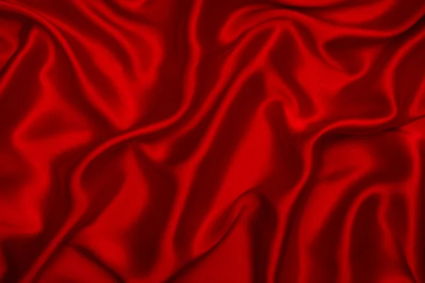 Rode Zijde Satijn Luxe Stof Textuur Kan Worden Gebruikt Als — Stockfoto