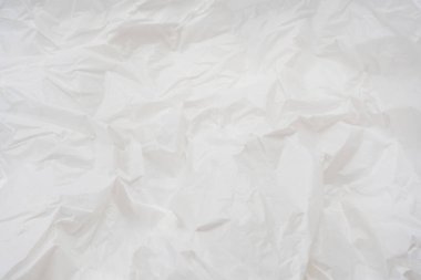 Arkaplan olarak plastik torba. Üst görünüm.