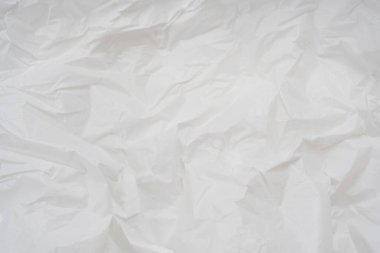 Arkaplan olarak plastik torba. Üst görünüm.