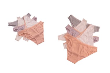 Women cotton panties isolated on a white background. 