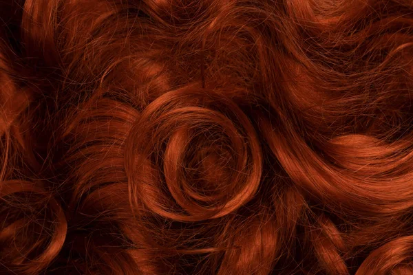 Rude Włosy Jako Tło Kręcone Rude Włosy — Zdjęcie stockowe