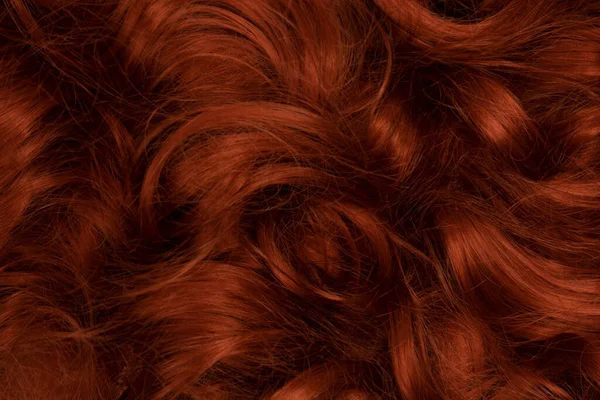 Červené Vlasy Jako Pozadí Kudrnaté Zrzavé Vlasy — Stock fotografie