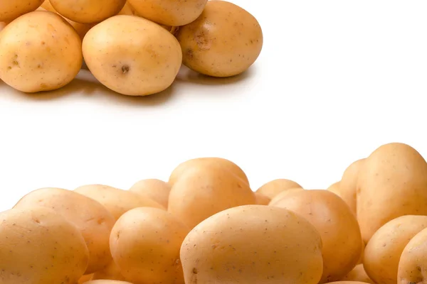 Group Fresh Tasty Potato Isolated White Background — Zdjęcie stockowe