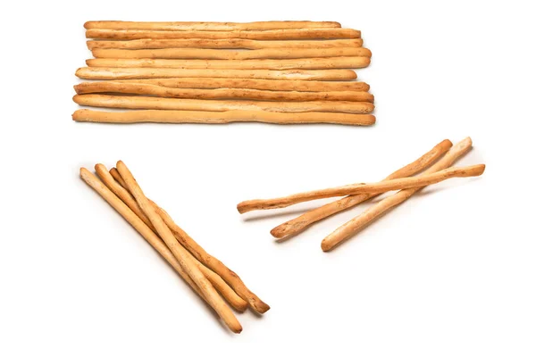 Brood Sticks Geïsoleerd Een Witte Achtergrond — Stockfoto