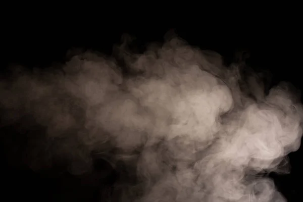 Weißer Dampf Auf Schwarzem Hintergrund Kopierraum — Stockfoto