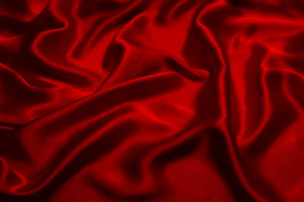 Piros Selyem Vagy Szatén Luxus Szövet Textúra Használható Elvont Háttér — Stock Fotó
