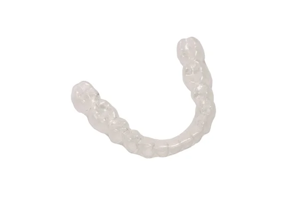 stock image Transparent mouth guard isolated on a white background. 