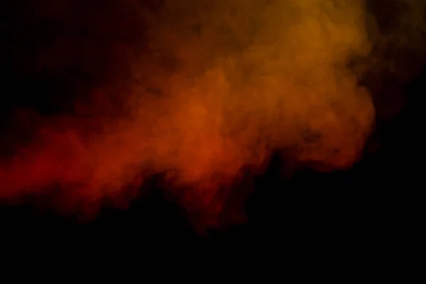 Πορτοκαλί Και Κόκκινος Ατμός Μαύρο Φόντο Αντιγραφή Χώρου — Φωτογραφία Αρχείου