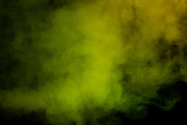 Vapor Amarillo Verde Sobre Fondo Negro Copiar Espacio — Foto de Stock