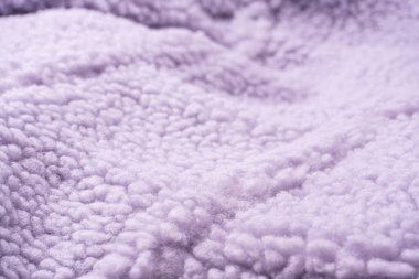 Purple fur texture as a background. Top view. 