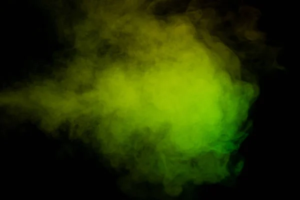 Желтый Зеленый Пар Черном Фоне Копирование Пространства — стоковое фото