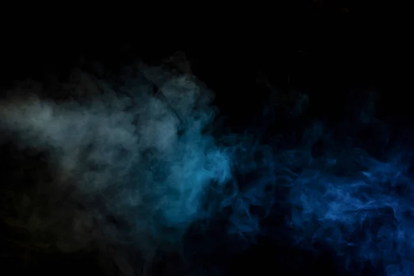 Siyah Arka Planda Mavi Sarı Buhar Boşluğu Kopyala — Stok fotoğraf