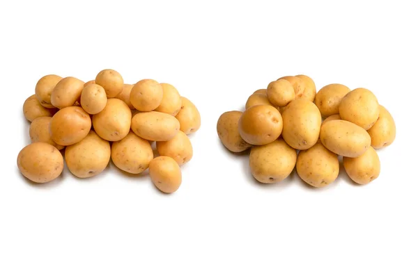 Group Fresh Tasty Potato Isolated White Background — Stock fotografie