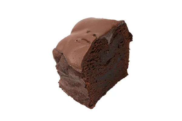 Lekkere Chocoladetaart Geïsoleerd Een Witte Achtergrond — Stockfoto