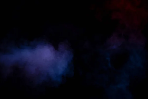 Blauer Und Lila Dampf Auf Schwarzem Hintergrund Kopierraum — Stockfoto