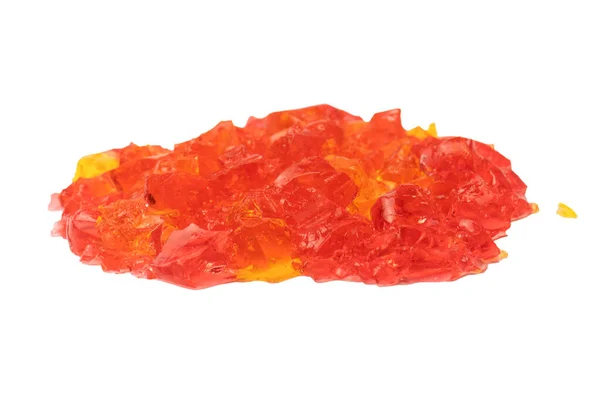 Süßes Fruchtgelee Dessert Isoliert Auf Weißem Hintergrund Gelatinewürfel — Stockfoto